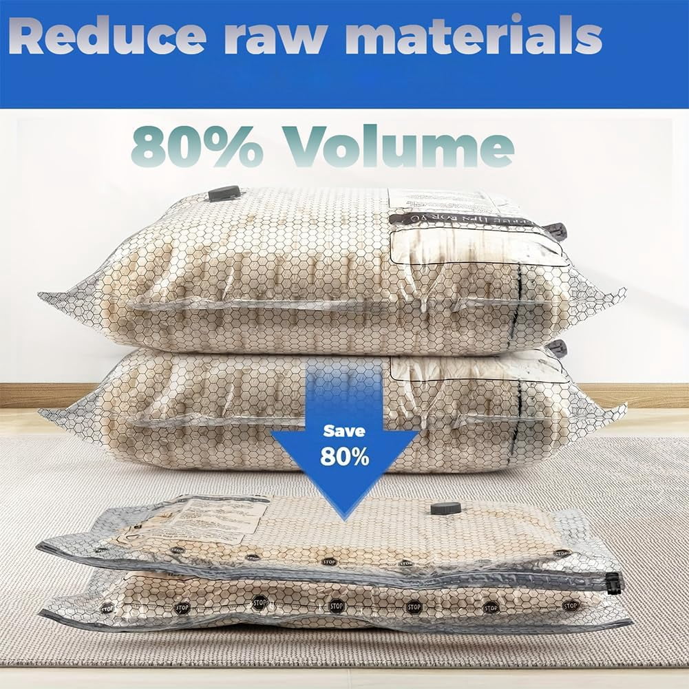 Cordless Travel Vacuum Bag Set with Rechargeable Pump, Space Saver Storage Bags for Clothes, S/M/L Compression Bags for Travel Moving