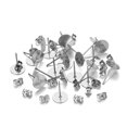 thumbnail image 1 of Earring Stud Base Multi Stainless Steel Accessories Personality Ear Pins Setting Decorations Wear DIY Jewelry Making Tool Steel Color 8mm, 1 of 8