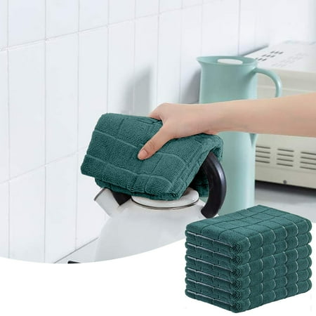 Ultrafine Fiber Dish Towels Set of 6 | Super Absorbent Kitchen Towels for Dishes & Cleaning | 45x65cm Hand Towels in Multiple Colors