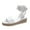 White, variant on Espadrille Sandals for Womens Dressy Summer Trim Flatform Wedge Buckle Ankle Strap Open Toe Sandals Comfort Shoes