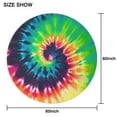 thumbnail image 6 of Colorful Tie Dye Pattern Round Tablecloth 60"x60",Wrinkle Wipeable Table Cloth for Kitchen Dining Room Picnic Patio Party, 6 of 6