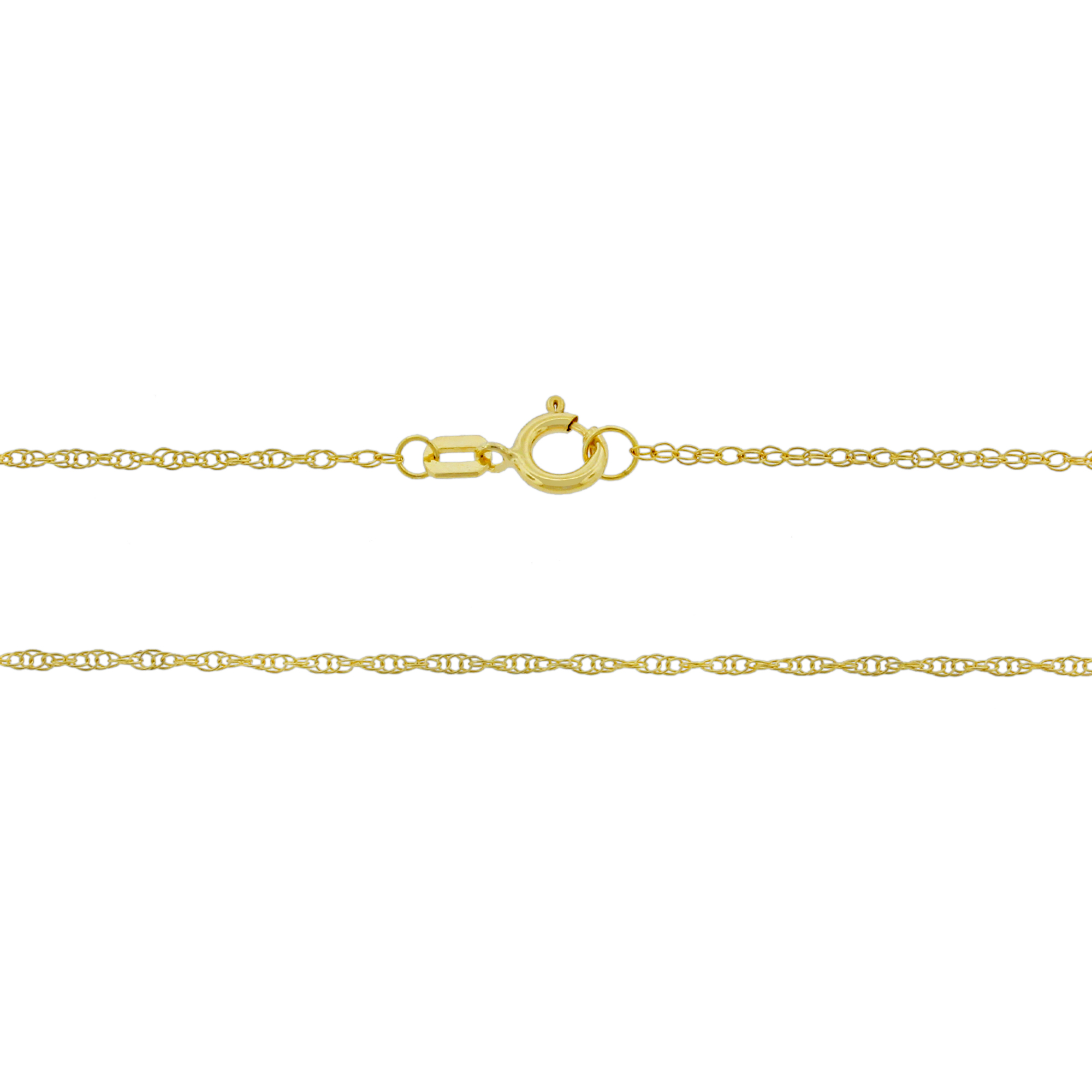Charm America - Gold 18 Inch 1.2MM Cable Chain Necklace - 14 Karat Solid Gold
