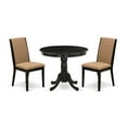 thumbnail image 2 of East West Furniture Dining Room Set Wirebrushed Black, ANLA3-ABK-47, 2 of 6
