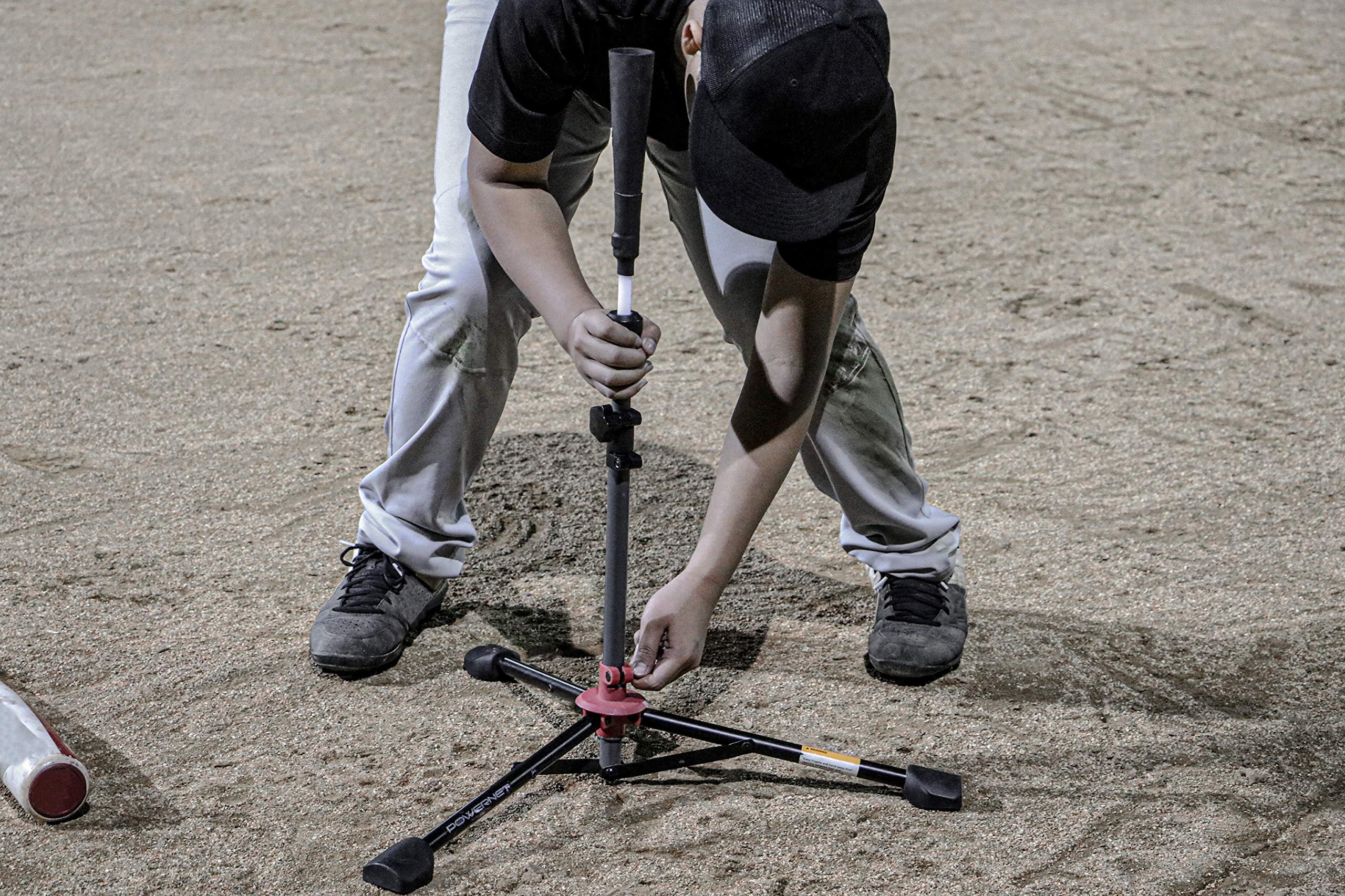 PowerNet 7x7 Baseball Softball Net and Tee Bundle | Durable Construction | Solo Batting Practice for Improved Hitting