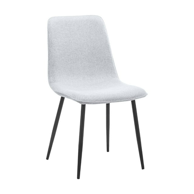 Set de 4 Sillas para Comedor, Tapizadas en tela gris y Estructura de Metal, Modelo Toronto, Sand & Garden
