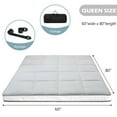 thumbnail image 3 of NAIZEA Japanese Floor Mattress, Extra Thick Memory Foam Futon Mattress, Foldable Roll Up Sleeping Pad with Bandage and Storage Bag, Queen, Gray, 3 of 9