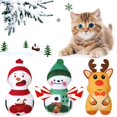 thumbnail image 3 of Paquete de 3 Juguetes navideños Timcorr con hierba gatera renos y muñecos de nieve, 3 of 8
