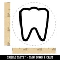thumbnail image 2 of Tooth Outline Self-Inking Rubber Stamp Ink Stamper - Orange Ink - Small 3/4 Inch, 2 of 7