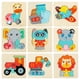 thumbnail image 2 of Rompecabezas de madera 3D Montessori para bebé juguete educativo de dibujos animados de animales juego para bebé, 2 of 5