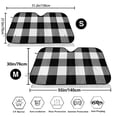 thumbnail image 7 of Lsque White And Black Plaid Car Windshield Sun Shade | Accordion Folding Style Auto Shade for Car Truck SUV Van | Blocks UV Rays Sun Visor Protector | Small, 7 of 7
