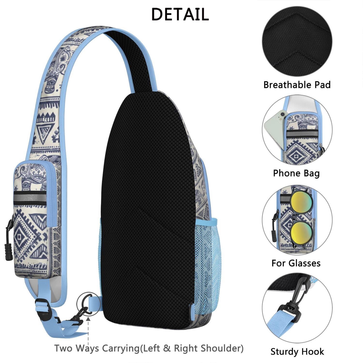 Delicate Butterfly and Floral Design Shoulder Bag – Artistic Print, Adjustable Strap, Durable Stitching – Garden Style Daypack