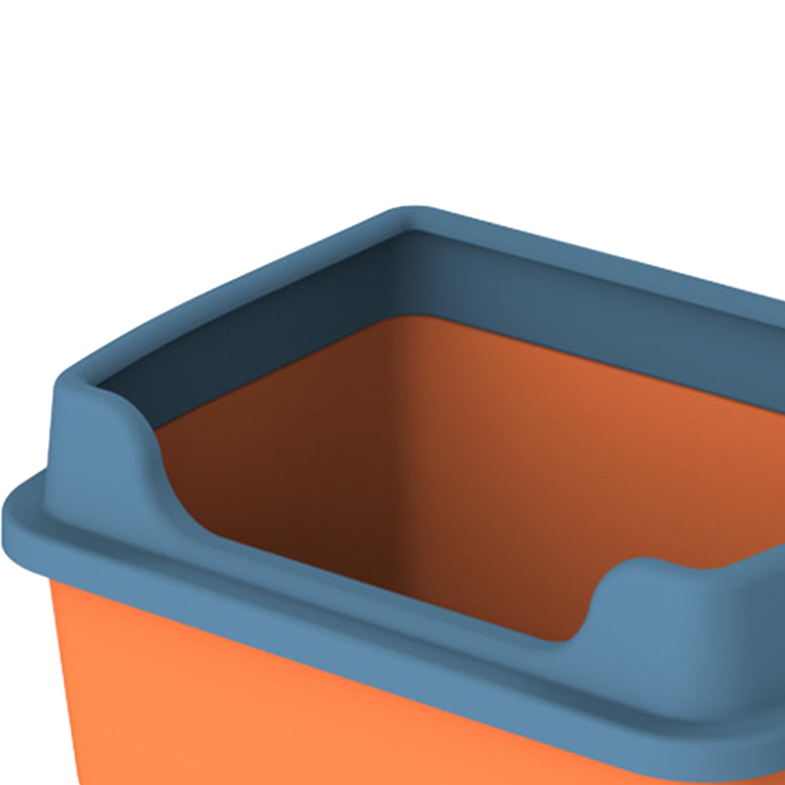 Tooyful Cat Litter Box Small Animal Litter Tray Low Profile Tall High Sided for Indoor Cats Open Top Kitten Litter Pan Cat Toilet Easy to Clean 14" W x19" L x9 "H