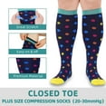 Wukang Plus Size Compression Socks, 3 Pairs, 2030 mmHg, Wide Calf, Extra Large Knee High