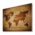 thumbnail image 2 of Designart 'Ancient World Map VI' Vintage Print on Natural Pine Wood, 2 of 5