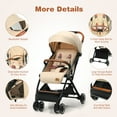 thumbnail image 4 of Infans Lightweight Baby Stroller Aluminium Frame w/ Net for Travel Beige, 4 of 6