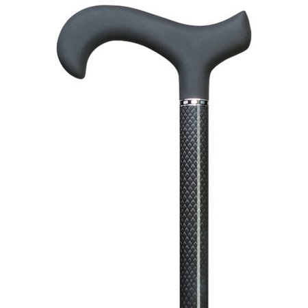 Harvy Canes - Men's Triple Wound Design- Extra Long - Walking Cane - 42" - Black