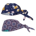 thumbnail image 2 of STARTIST 2 Pieces Womens Cotton Printed Nurse Scrub Cartoon+ Flower, 2 of 5