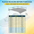 thumbnail image 5 of Seal Skin Covers 3 Bow Bimini Top Replacement Cover, Waterproof Canvas Boat Canopy Without Frame 72" L 79"-84" W Gray Color, 5 of 7