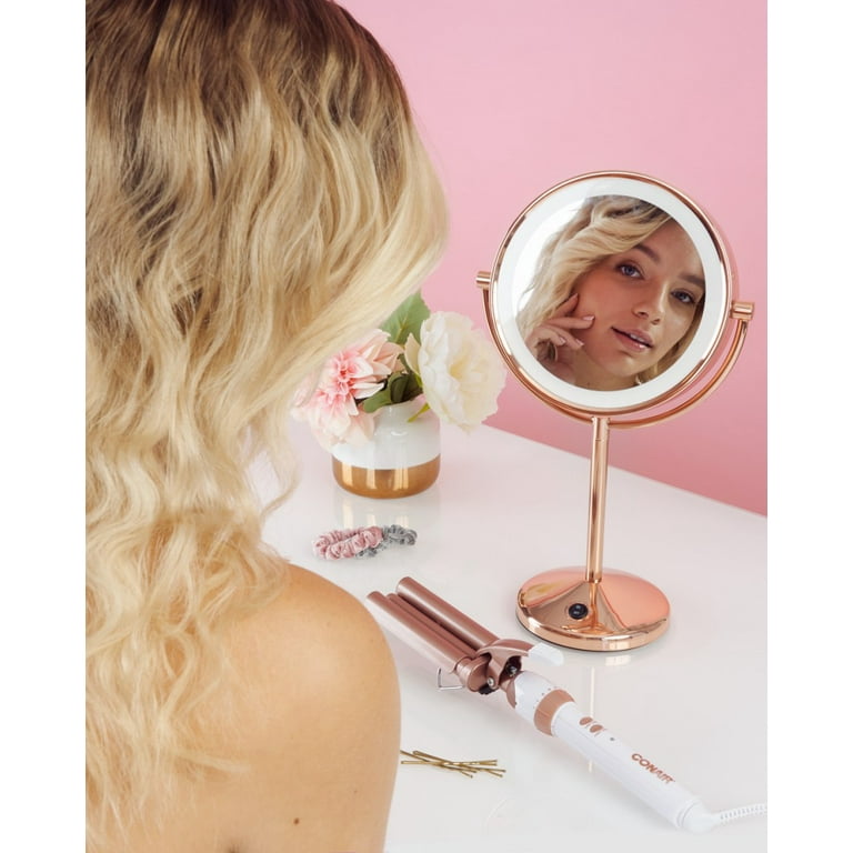 Conair 1x 10x Led Makeup Mirror Rose Gold
