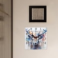 thumbnail image 3 of 10 Inch Wall Clock Battery Operated Silent Clock Decorative for Office, Kitchen, Outdoor, Living Room，Deer Head Illustration Watercolors Drawing, 3 of 4