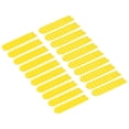 thumbnail image 1 of Unique Bargains 10 Paires de Couvre-Bracelets Snapback, Double Rangée 14 Trous Plastique Réglable Boucle de Remplacement (Jaune), 1 of 7