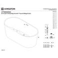 thumbnail image 3 of Kingston Brass VT7DE633023 63-Inch Acrylic Oval Double Ended Freestanding Tub with Drain in Glossy White, 3 of 4