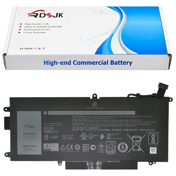 New 11.4V 45Wh 71TG4 Laptop Battery for Dell Latitude 5289 7389 P29S001 7390 P29S002 2-in-1 Series Notebook 071TG4 K5XWW X49C1 0X49C1 3745mAh