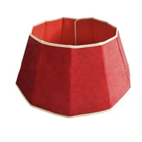 Uncahome Christmas Tree Collar, 26'' Red Xmas Tree Ring for Artificial Trees, Velvet Foldable Christmas Tree Skirt  for Christmas Tree Decoration