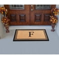 thumbnail image 4 of A1HC Black/Beige 24 in x 39 in Front Door Mat Coir PVC Classic Border Entryway Mat Heavy Duty Boot Scrapper Monogrammed Doormat, 4 of 7