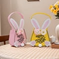 thumbnail image 6 of Easter Egg Hunt Basket Cute Bunny-Shaped Tote Gift Basket Candy Goody Cookie Box Holder for Easter Party Favor Supplies, 6 of 7