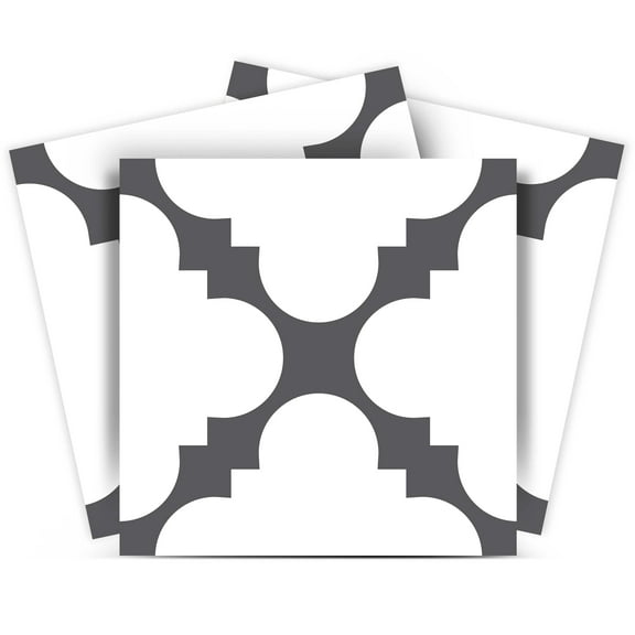 Mi Alma Abstract Gray Tile Stickers - Removable Vinyl 4x4, 24 pcs