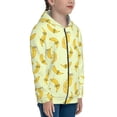 thumbnail image 5 of Naloa Bananas Teenage Zipper Hoodie, Long Sleeve Zip Up Hoodies Casual Jackets Tops for 7-12 Years-Medium, 5 of 6