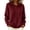 Wine #1, variant on WULMLEO Womens Knit Hooded Sweater 2026 Fall Winter Long Sleeve Oversized Lightweight Pullover Casual Tops Black S