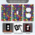thumbnail image 3 of Yayeee Toggle Light Switch Wall Plate 1-Gang 4.5"x2.7" Home Decorative Outlet Cover, Colorful Psychedelic, 3 of 7