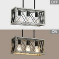thumbnail image 2 of KEESFU Farmhouse Adjustable Height 3-Light LED Handcrafted and Distressed Cage Pendant Lights, 2 of 9