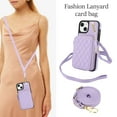 thumbnail image 4 of Crossbody Wallet Case for iPhone 13, RFID Blocking Zipper Handbag Purse Flip Cover, Kickstand Folio Case Card Slots Holder Wrist Strap Lanyard, 4 of 9