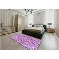thumbnail image 5 of Ahgly Company Machine Washable Indoor Rectangle Transitional Blossom Pink Area Rugs, 5' x 8', 5 of 7