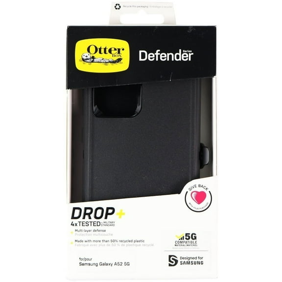 OtterBox Defender Series Case and Holster for Samsung Galaxy A52 5G - Black