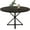 Black Iron + Black, variant on 47" Wooden Round Dining Table for 4,  with Metal Pedestal & 4 Parts of Tabletop, Save Space, for Home Kitchen