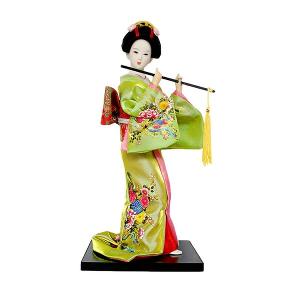 Muñecas Geishas Japonesas étnicas de 30 Cm, Adorno Artesanal Tradicional, Muñeca Kimono Femenina para Decoración de Mesa Y Hogar.