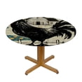 thumbnail image 3 of Orinice Rooster Round Table Cover Stain Resistant Washable Indoor Outdoor Tablecloth Kitchen Dining Wedding Parties 100% Polyester Fiber 46-50, 3 of 8