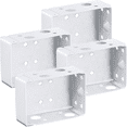 thumbnail image 2 of 8 Pieces Blind Brackets 2 Inch Low Profile Box Mounting Bracket for Headrail (White), 2 of 7
