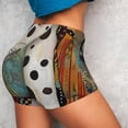 thumbnail image 4 of Salouo Abstract Dalmatian Art Print Women's Athletic Shorts,Booty Shorts Biker Shorts High Waisted Elastic Workout Shorts for Yoga Gym Running Sports-Large, 4 of 8