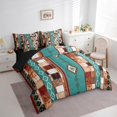 thumbnail image 3 of Feelyou Western Boho Aztec Bedding Comforter Set 7-Piece, Rustic Cow Print King Bedding Sets, Retro Tribal Geometric Bed Sheets, Ultra Soft Room Decor, 3 of 7