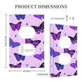 thumbnail image 3 of DouZhe 1-Gang Duplex Outlet Cover, Butterfly Purple Star Decorative Wall Plates, 3 of 7