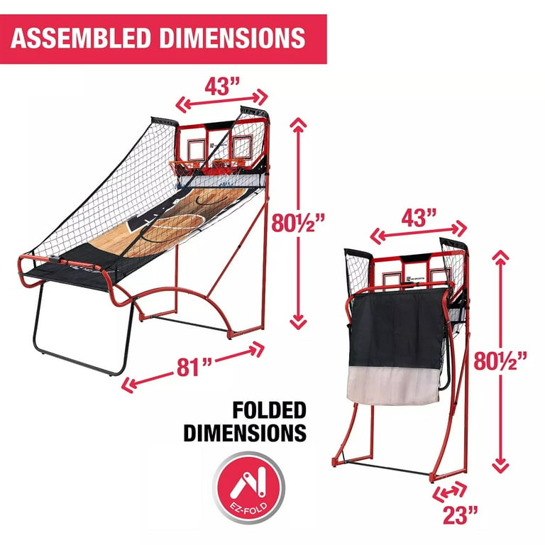 MD Sports EZ-FOLD 2-Player Indoor Arcade Dual Shot Scoring