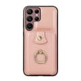 thumbnail image 3 of for Samsung Galaxy S22 Ultra Wallet Case with Card Holder, PU Leather Case with Ring Holder Kickstand, Snap Button Card Slots Case for Women Men for S22 Ultra with Crossbody Strap - Rosegold, 3 of 8