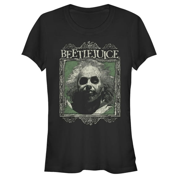Junior's Beetlejuice Distressed Portrait Frame  Graphic T-Shirt