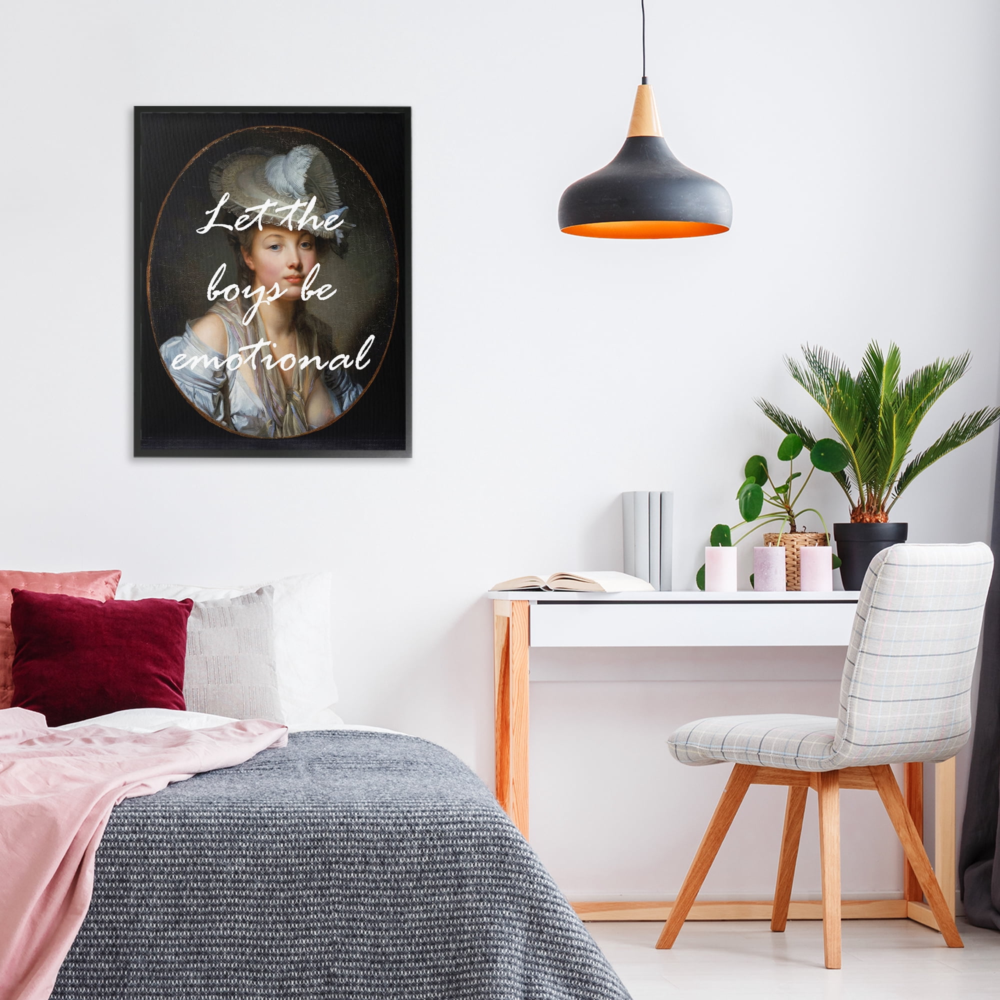 Stupell Industries Let The Boys Be Emotional Black Framed Giclee Art, design by Tina LeCour