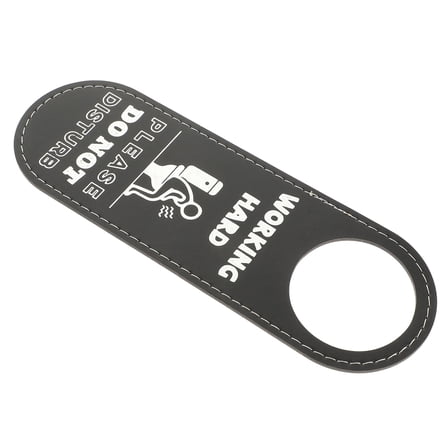 BESTOYARD Restroom Signs Door Knob Sign Black 1 Set for